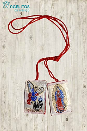 Saint Michael Archangel Angel Red Scapular Escapulario De San Miguel Rojo