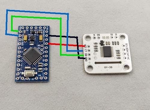 [Australia - AusPower] - HiLetgo GY-39 Light Intensity Temperature Humidity Atmospheric Pressure Sensor 4 in One Integrated Sensor Module with Chip LTR308ALS+SPL06+SHTC3 