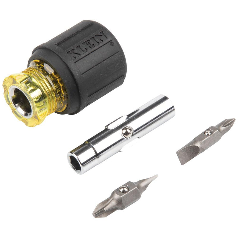 [Australia - AusPower] - Klein Tools 80027 Screwdriver Set, 11-in-1 Multi-bit Screwdriver, 6-in-1 Stubby Screwdriver, Phillips, Slotted, Square, Torx Bits, 2-Piece Screwdriver Kit 