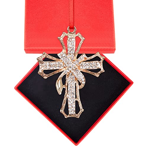 WaaHome Silver Cross Christmas Ornaments 2026 Religious Ornament Gifts Silver-2