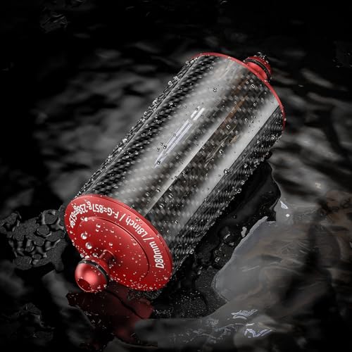 Carbon Fiber Underwater Float Arm with Dual Ball Mounts for Photography and Video, Compatible with Diving Trays, Video Lights, Strobes (red, 80mm8') 80mm8' red