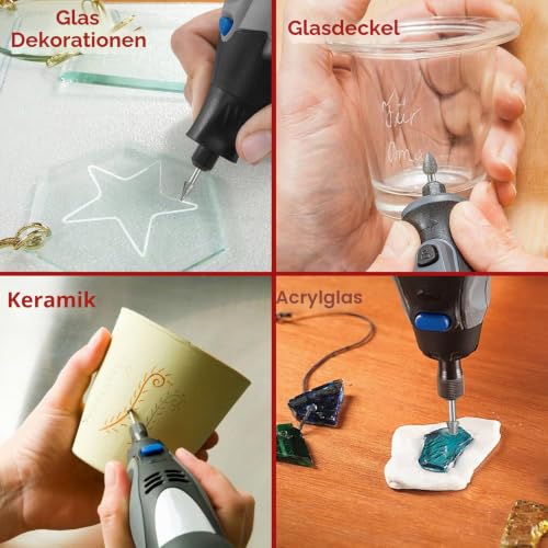 Diamond Grinding Point Set for Dremel Accessories, 10 Pieces Rotary Cutter Drill Bit Set, 120 Grit Cutter Bit with 3 mm Shank for Stone, Glass, Carving, Jade, Hardwood, Tiles, Ceramic 10pcs-120 grit