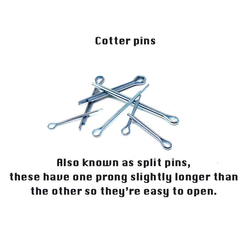 [Australia - AusPower] - T.K. Excellent Cotter Pin Assortment,Zinc Plated Premium Quality Cotter Pins Kit,Holds Pins 106Pcs 
