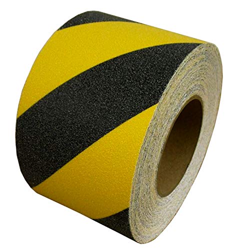 Sure-Step Non-Skid Safety B/Y Black/Yellow (2" x 60' Pack of 1 ROLLTape – High Traction, Waterproof Adhesive, Anti-Slip Tape for Stairs, Ramps, and Walkways – OSHA Compliant 2" x 60' PACK OF 1 ROLL