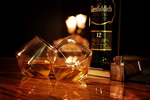 Sempli Cupa-Rocks Tumbler Glasses Set of 2 - Hand Blown Whiskey Glasses for Scotch, Bourbon & Brandy, Lead-Free Crystal, Swirling Aeration, Ultra Clear - 9.25 oz
