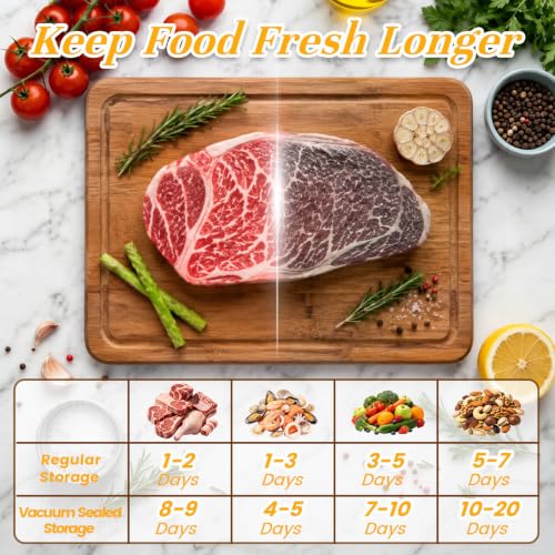 Joyzan Handheld Food Vacuum Sealer Kit, Rechargeable Mini Food Storage