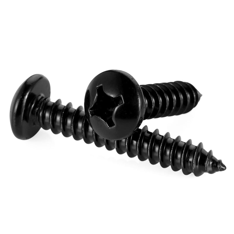[Australia - AusPower] - #12 x 1" Phillips Pan Head Self Tapping Screw, Pan Head Sheet Metal Screws Wood Screws, Black Oxide Stainless Steel 304 (18-8), 50 Pack #12×1" 