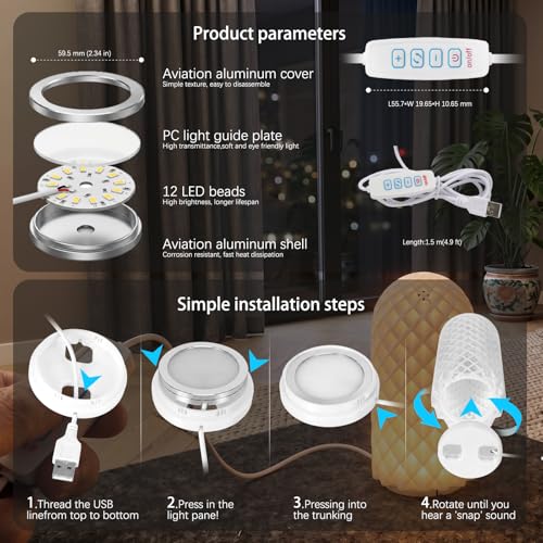 3PCS LED Lamp Kit 001 Compatible with Bambu Lab A1 mini/A1 MH001 3