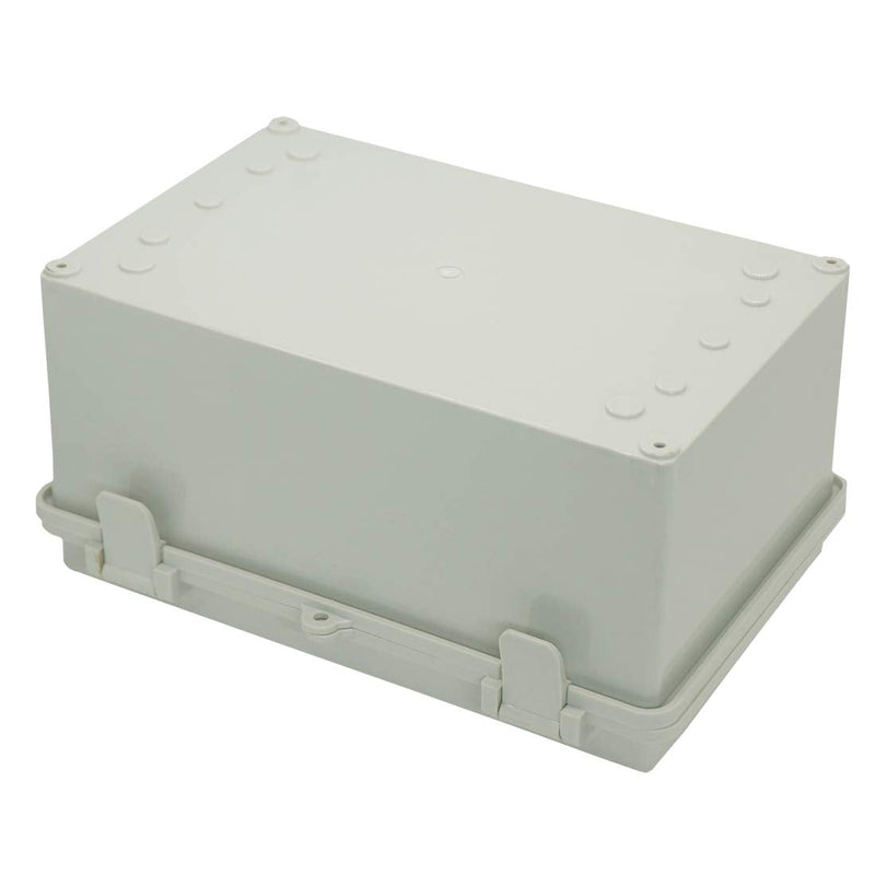 Zulkit Junction Box ABS Plastic Dustproof Waterproof IP65 Electrical Boxes Hinged Shell Outdoor Universal Project Enclosure with 2 Cable Glands 11.42 x 7.48 x 5.51 Inch (290x190x140mm) 11.42" x 7.48" x 5.51"
