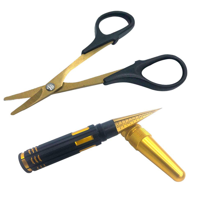 [Australia - AusPower] - Body Reamer 0-14 mm Hole Punch with Sleeves and Curved Scissors for RC Car Bodyshell Hobby Tools 