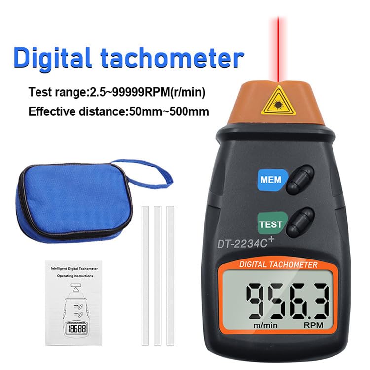 [Australia - AusPower] - Xingdianfu Digital Laser Photo Tachometer Handheld Photo Tachometer Laser Non-Contact RPM Speedometer 