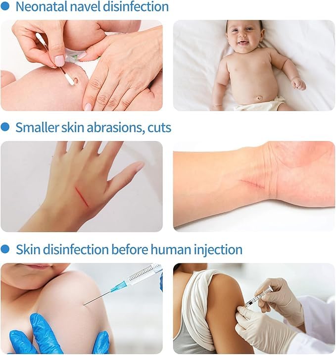 [Australia - AusPower] - Svaha 50 Sticks Iodophor Swabs with Povidone Iodine - Solution Outdoor First Aid Swabsticks for Skin Cleansing and Preparation 50 Count 