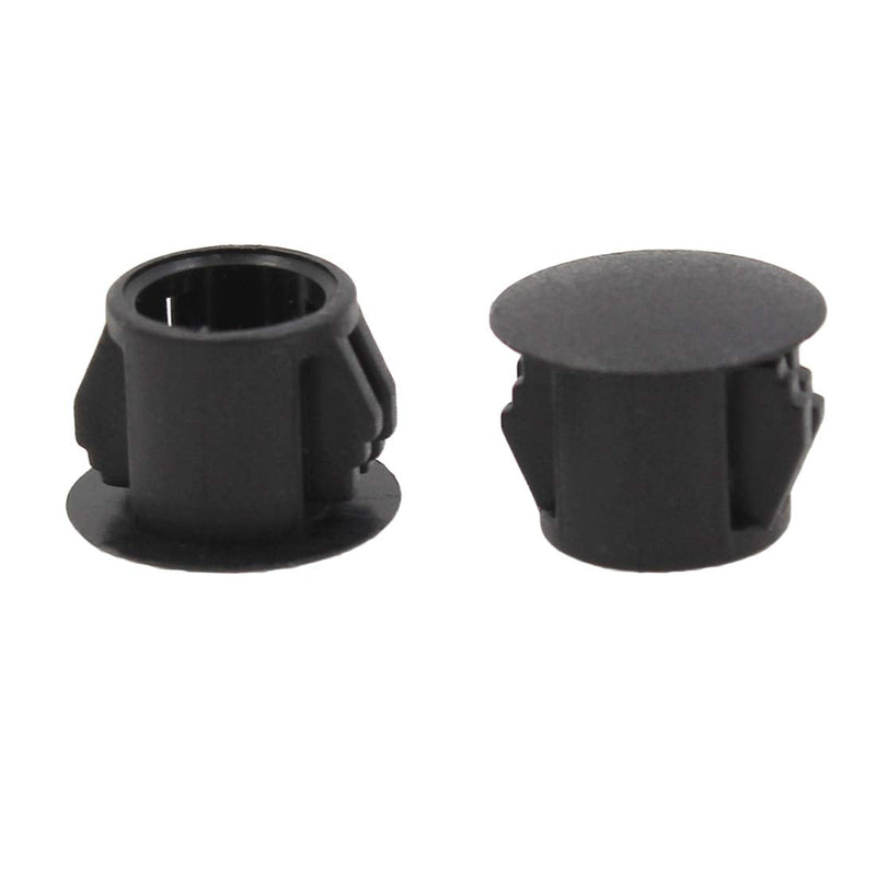 [Australia - AusPower] - 30 Pcs Black Hole Plugs 10mm (3/8 inch) Flush Type Panel Plastic Plugs, Furniture Fencing Post Pipe Insert End Caps 10mm (3/8 inch) 