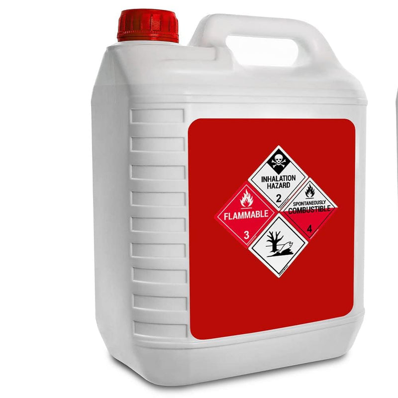 ChromaLabel 4 by 4 Permanent Durable Square D.O.T. Hazard Labels, Hazard Class 3 Flammable Label, 100/Roll (Pack of 2) 4" x 4" (Pack of 2)
