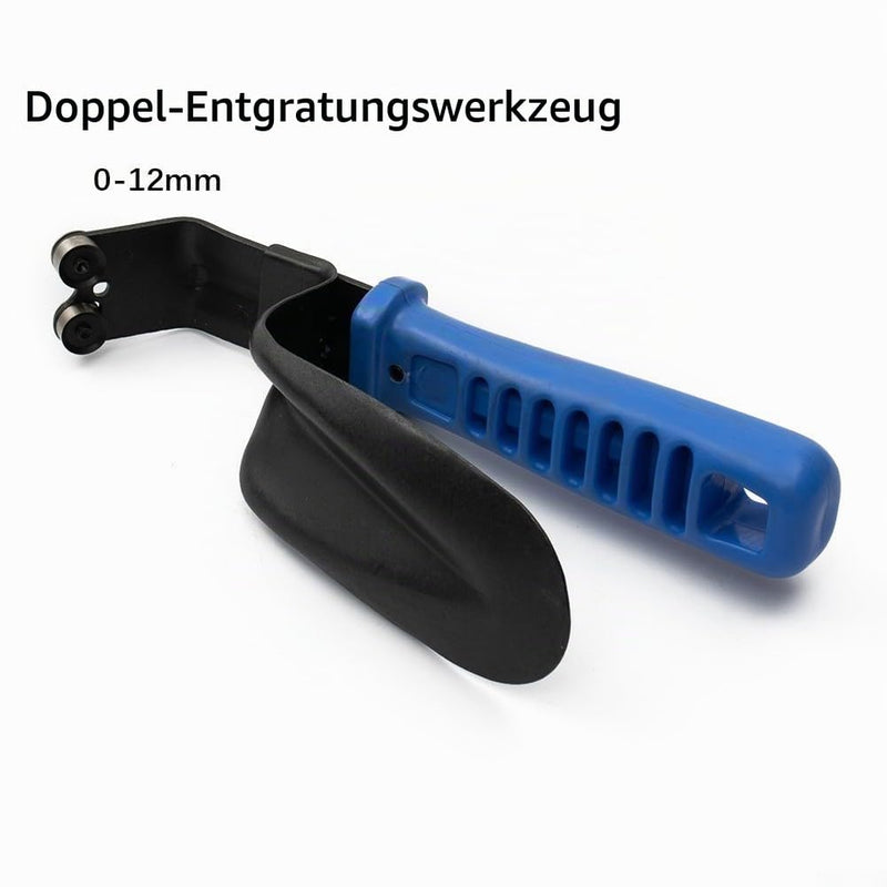 Lioaeust DB1000 Sheet Metal Deburring Tool Double Sided Trimmer Sheet Deburring Tool Alloy Steel Double Burr Range 0-12mm for Car Repair DIY