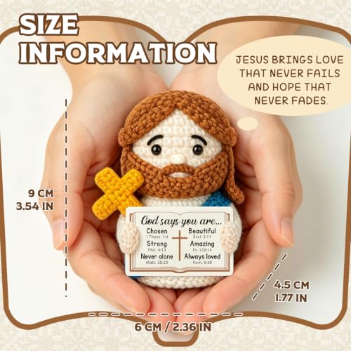 Christian Gifts for Women, Positive Handmade Crochet Jesus Christian Decor