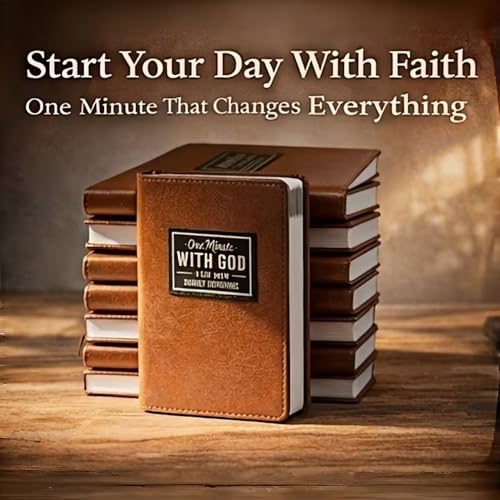 lajotiz One Minute With God: 365 Days Daily Prayer Book For Men | Daily Devotional and Prayer Journal Note Book Brown Faux Leather
