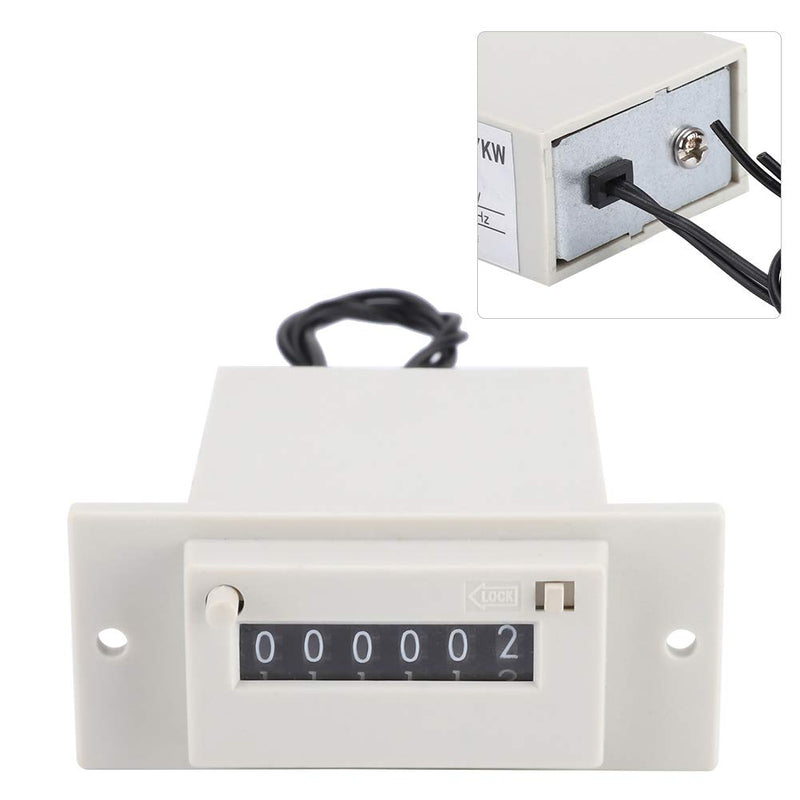 CSK6-YKW Electromagnetic Counter 6 Digit 0-999999 Counting Range Electronic Pulse Counter, Digital Counter, Sum Counter, Electromagnetic Pulse Counter (DC 12V), #-01