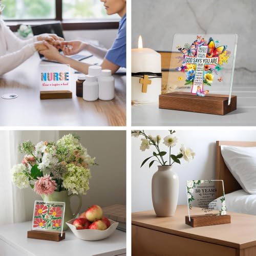 You Are Inspiration Bible Verse Acrylic Sign With Wooden Stand Multicolor 4
