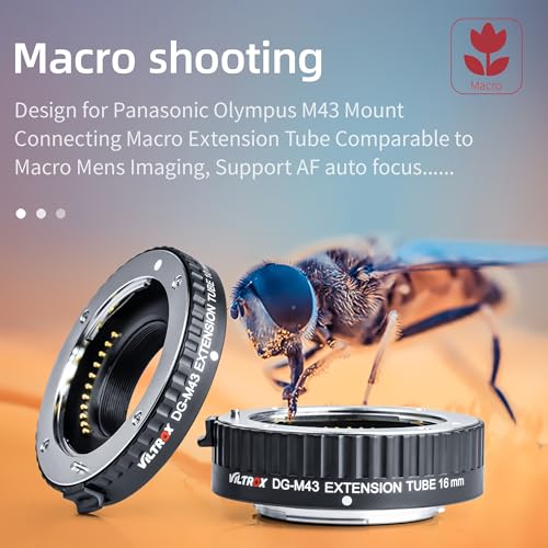 Viltrox DG-M43 Automatic Extension Tube Set for Micro Four Thirds MFT Cameras