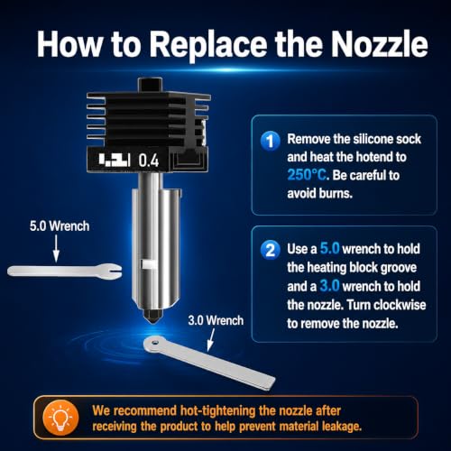 3PCS 0.4mm Hotend Compatible with Bambu Lab X2D/P2S/H2S/H2D/A1/A1 Mini – Quick Swap Extruder Print Head with 3 Silicone Cover Socks 0.4mm*3