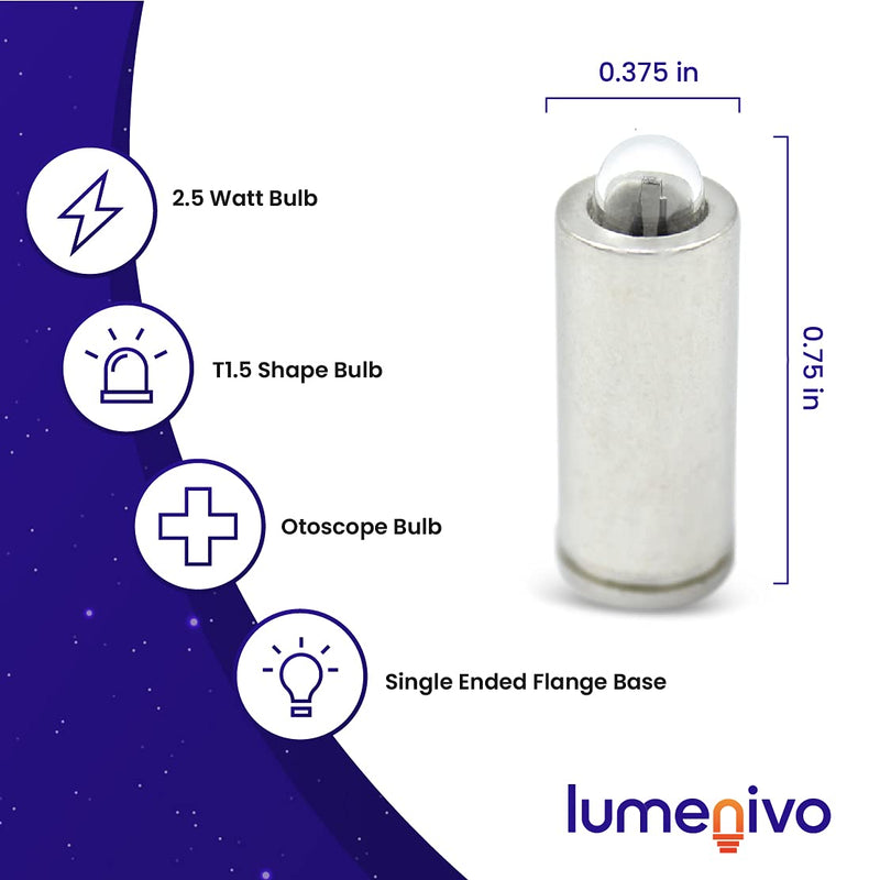 [Australia - AusPower] - lumenivo 2.5W 3.5V Replacement Bulb 04900-U for Welch Allyn Otoscope Set 11620, 11630, 11720, 11730, and 11735 - Otoscope Replacement Bulb for Welch Allyn - 1 Bulb 