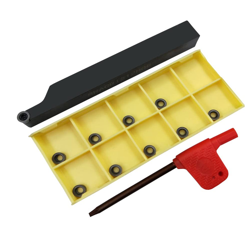 [Australia - AusPower] - 1/2" SRACR1212 H06+10Pc R3 inserts Lathe Turning Holders 90 degrees Lathe Turning & Profiling Tool Holder for Round Carbide Inserts RCMT0602MO Right hand (SRACR 1212 H06 + R3 Gray) 1/2 SRACR 1212 holder+R3 inserts 