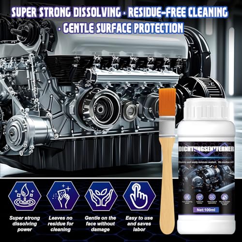 Seal Remover, Seal Cleaner, Sealing Adhesive Remover, Silicone Remover Car, Suitable for Engines, Sealants, Sticky Residues, etc., 100 ml