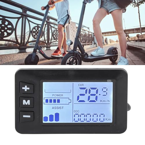 LCD Display Panel for Electric Bicycles and Electric Scooters - Speedometer with 5-Pin Connection for Bicycle Scooter Accessories