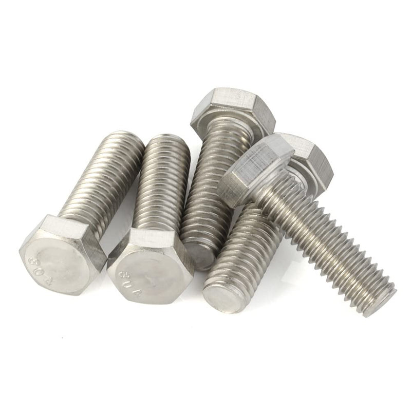 [Australia - AusPower] - 1/4-20 x 3/4" Hex Head Cap Screws Hexagon Bolts, External Hex Drive, Stainless Steel 304, UNC Coarse Thread Fully Threaded, 50 PCS 1/4-20 x 3/4" 