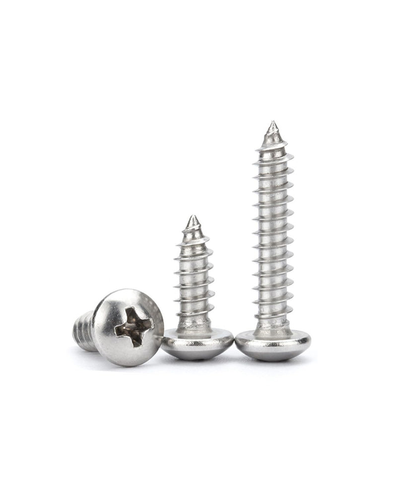 [Australia - AusPower] - #4 x 1/4"(1/4" to 1-1/2" Available) Pan Head Phillips Screws Sheet Metal Self-Tapping Screws, 304 Stainless Steel Screw, 100 PCS #4 x 1/4" 