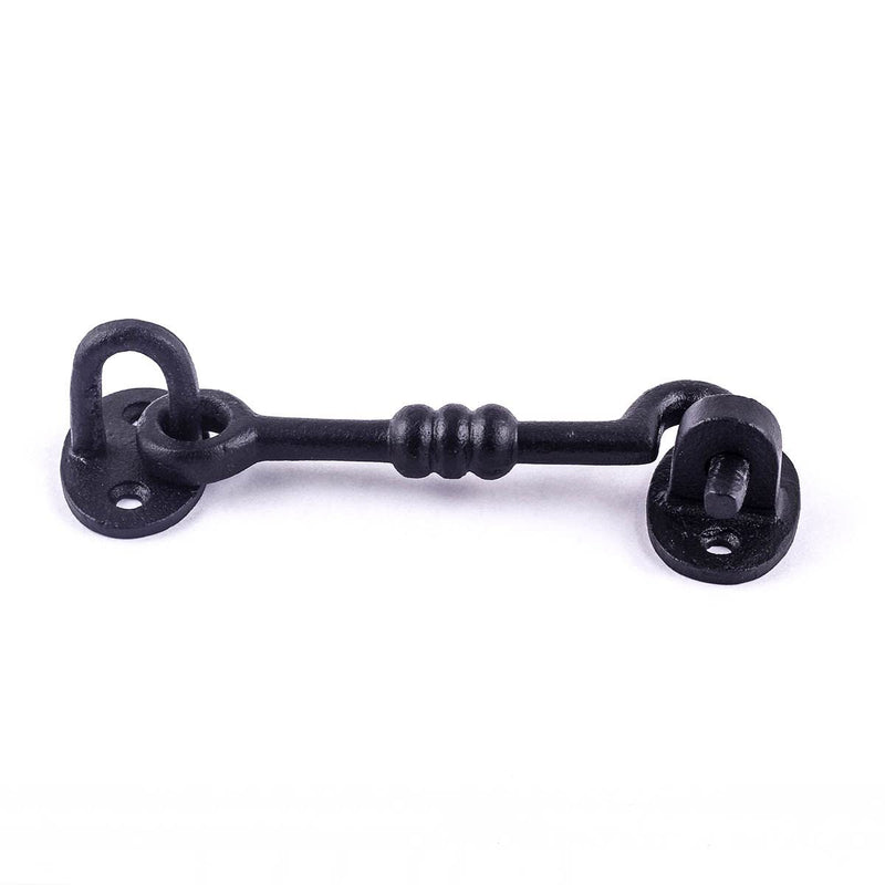 Renovators Supply Manufacturing Door Latch Lock 5 in. Wrought Iron Hook and Eye Latch for Door in Oil Rubbed Bronze Finish with Mounting Hardware Pack of 3
