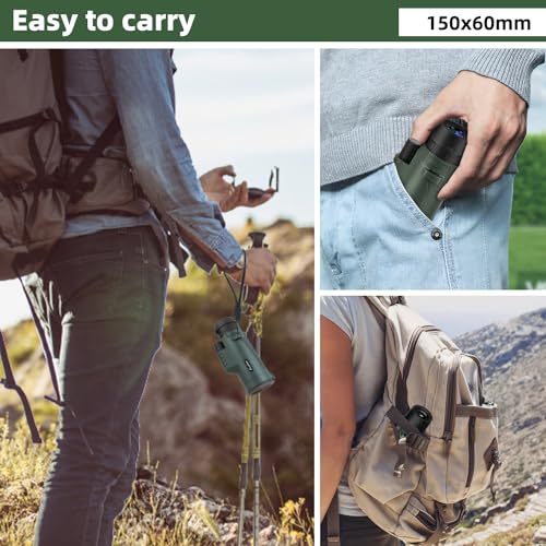 40x60 Monocular Telescope with Smartphone Holder & Upgraded Tripod, 2025 BAK4 Prism FMC Monoculars for Adults, HD Monocular Scope for Bird Watching Hiking Concert Camping Travelling