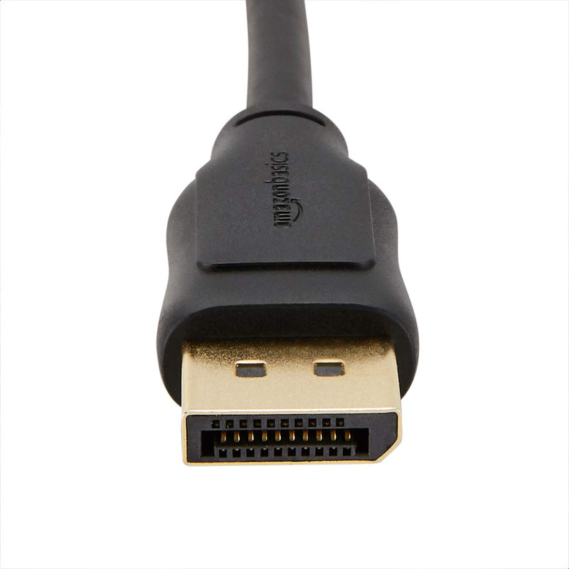 Amazon Basics DisplayPort to DisplayPort 1.2 Cable, 4K@60Hz, 2K@165Hz, 2K@144Hz, High Refresh Rate, Gold-Plated Connectors, 10 Feet, Black (Pack of 3) 10 Feet (Pack of 3)