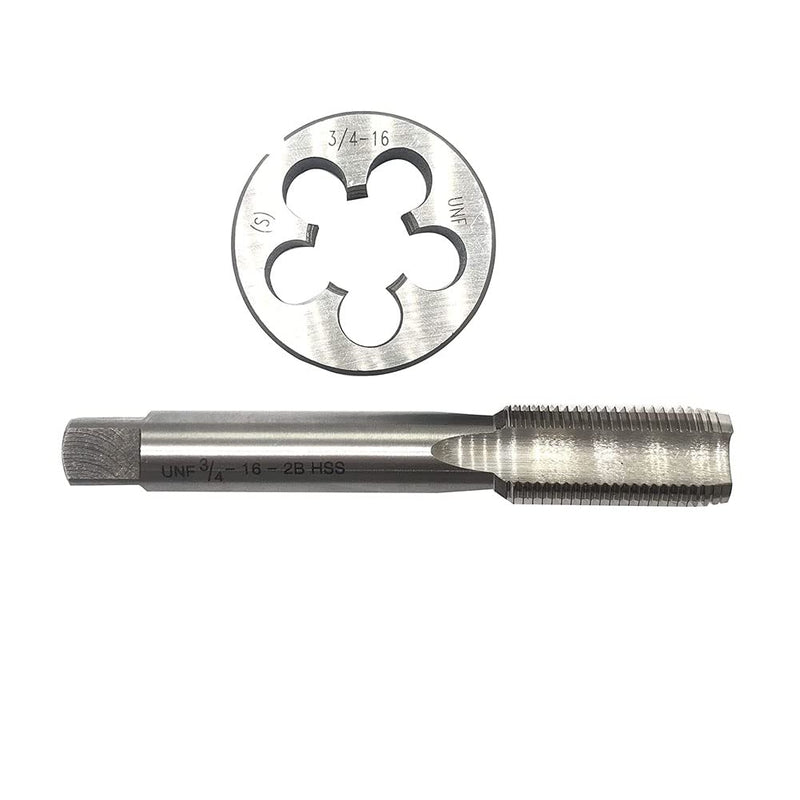 [Australia - AusPower] - 3/4“-16 UNF Tap and Die Set, Machine Thread Tap and Round Thread Die Right Hand (3/4-16) 3/4-16 