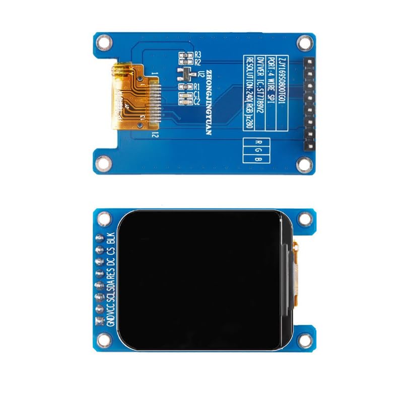 Gerui Pack of 2 1.69 Inch Color Module TFT 240 × 280 SPI | Interface display high definition IPS LCD ST7789 driver