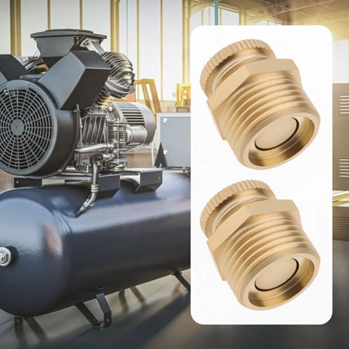 Create idea 2pcs PT3/8" Male Thread Air Compressor Drain Valve 12.5mm Thread Brass 3/8"