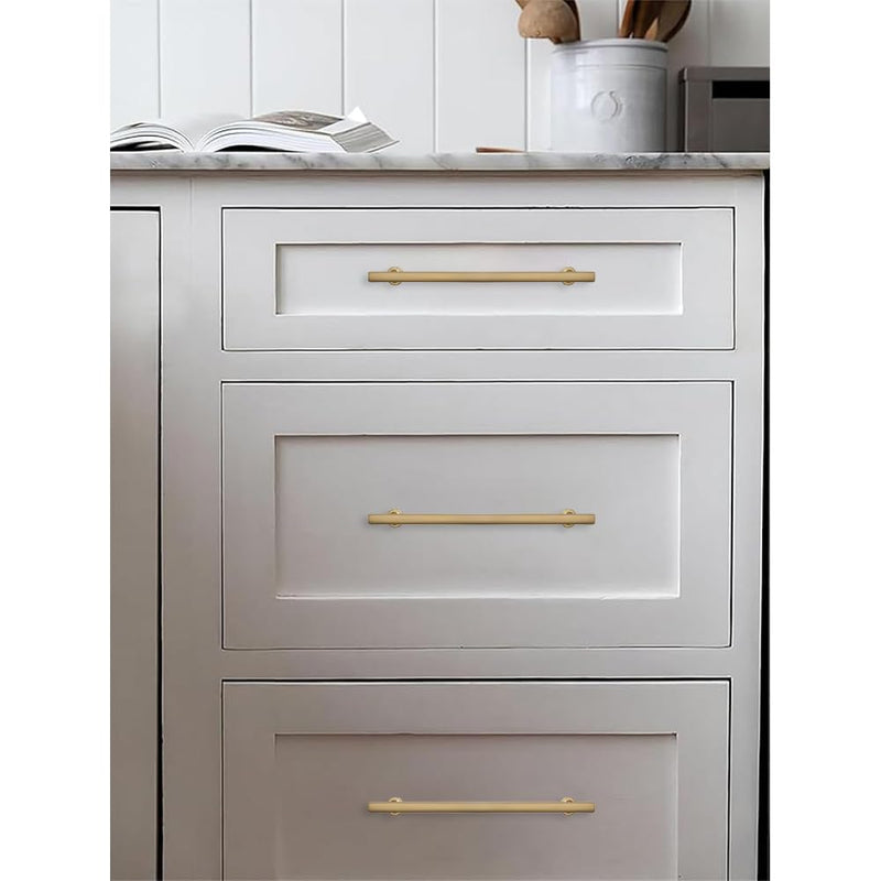 2 Pack 12 inch(305mm) Hole Center Brushed Brass Cabinet Pulls Square Cabinet Handles Solid Heavy Duty Pulls for Kitchen Dresser Closet & Bathroom Cabinets Hardware 12 inch (305mm) Hole Center 2