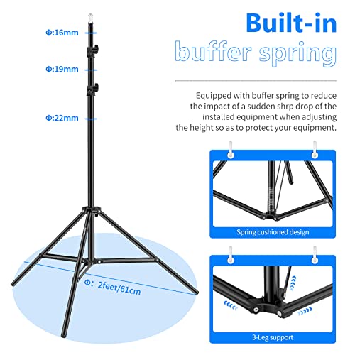 Neewer 75"/6 Feet/190CM Photography Light Stands for Relfectors, Softboxes, Lights, Umbrellas, Backgrounds 190cm/1 Pack
