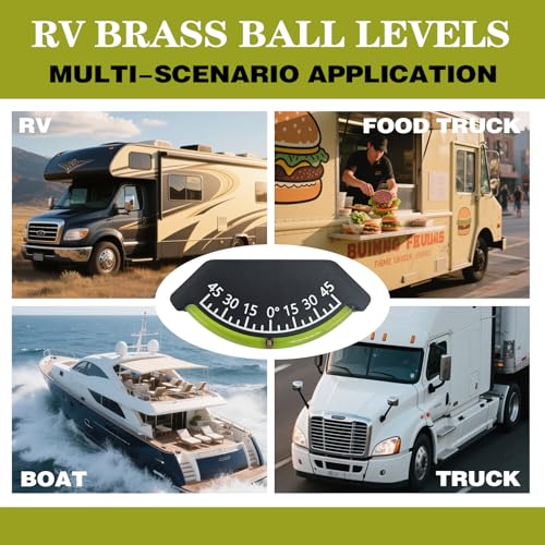 Geouniver RV level gauge ball inclinometer for camper trailers, 1-pack level tool