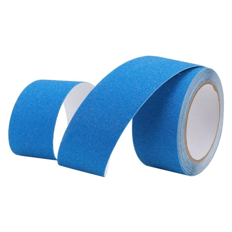 Anti-Slip Adhesive Tape 2inch x 16.4ft – PVC Safety Floor Grip Tape for Stairs, Tile, Shower, Bathtub - Extra Non-Skid Surface(Blue) Blue