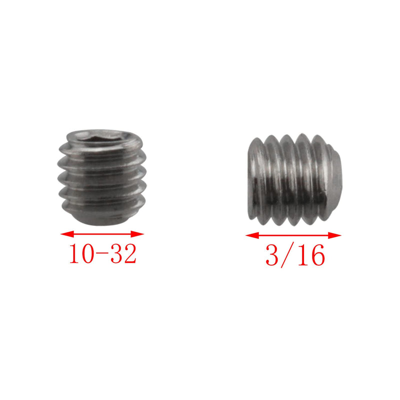 [Australia - AusPower] - Socket Set Screws DGBRSM 25pcs 10-32 x 3/16" Stainless Steel Allen Head Hex Hexagon Socket Set Screws Cup Point with Hex Key Wrench 10-32 x 3/16 Inch 