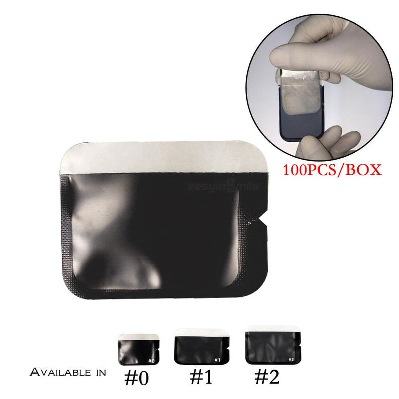 [Australia - AusPower] - Dental Digital Phosphor Plate Barrier 100pcs Barrier Envelopes for Dental X-Ray Phosphor Plate Imaging Sensor (Long Side Opening #0) Long Side Opening #0 