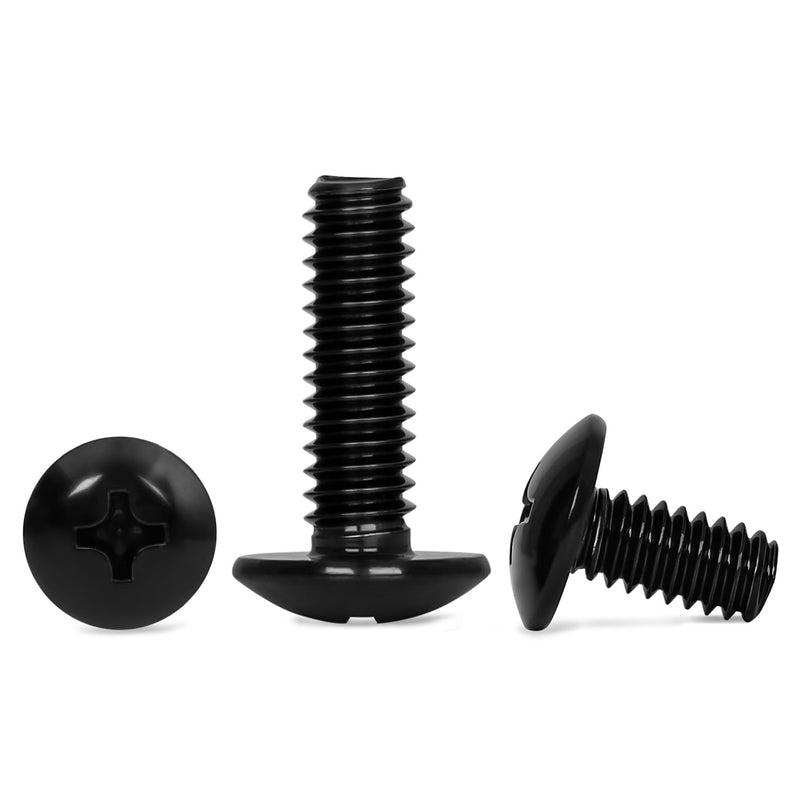 [Australia - AusPower] - #6-32 x 1/2" Truss Head Machine Screws, Full Thread, 304 Stainless Steel Black Finish, 100 PCS #6-32 x 1/2" 