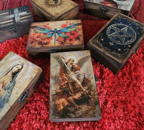 RK Collections Trinket Boxes Small Jewelry Keepsake Box (Saint Michael Archangel) Saint Michael Archangel