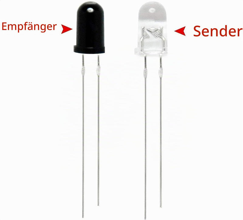 Hailege 20 x 5 mm 940 nm LEDs Infrared Emitter and IR Receiver Diode for Arduino 5 mm Infrared 10 Emission + 10 Receiver Tube (Pack of 10 Pairs)