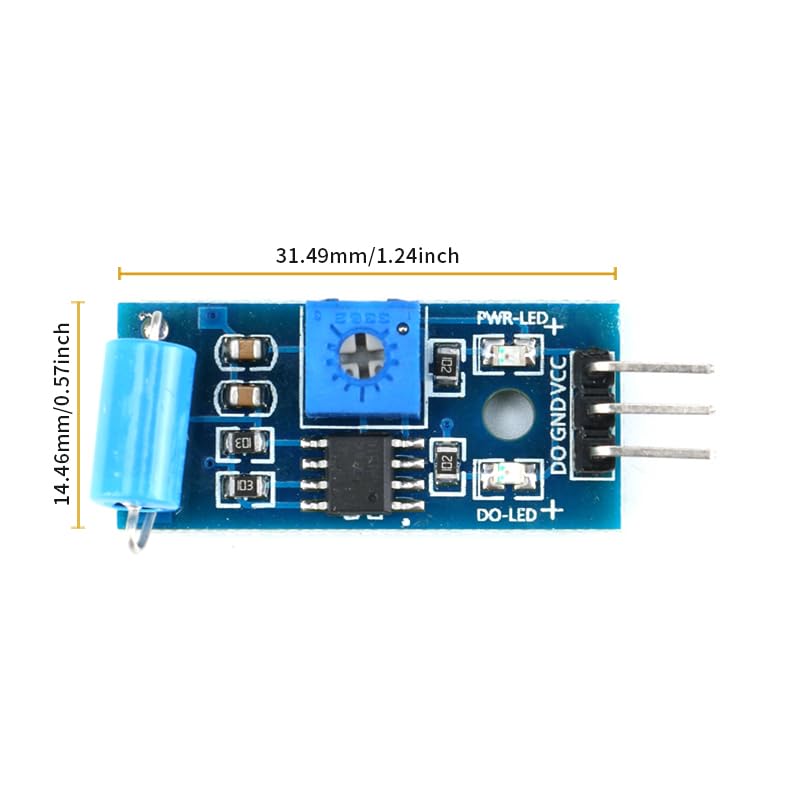 [Australia - AusPower] - 6Pcs Normally Closed Vibration Sensor Module SW-420 for DIY Alarm Systems, Smart Vehicles Robots 