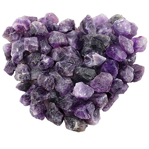 rockcloud 1 lb Natural Crystals Raw Stones for Home Decoration #4-Purple Amethyst