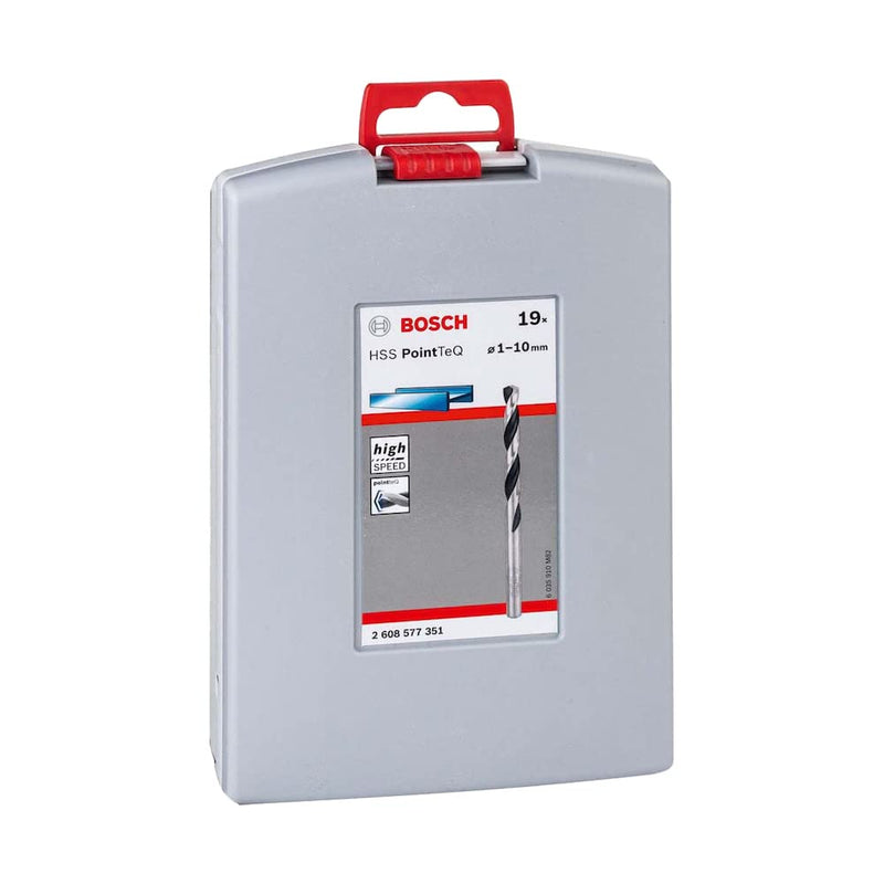 [Australia - AusPower] - Bosch Professional 19-Piece PointTeQ HSS Twist Drill Bit Set (for Metal, ProBox, Drill Driver Accessories) Ø 1-10 mm 