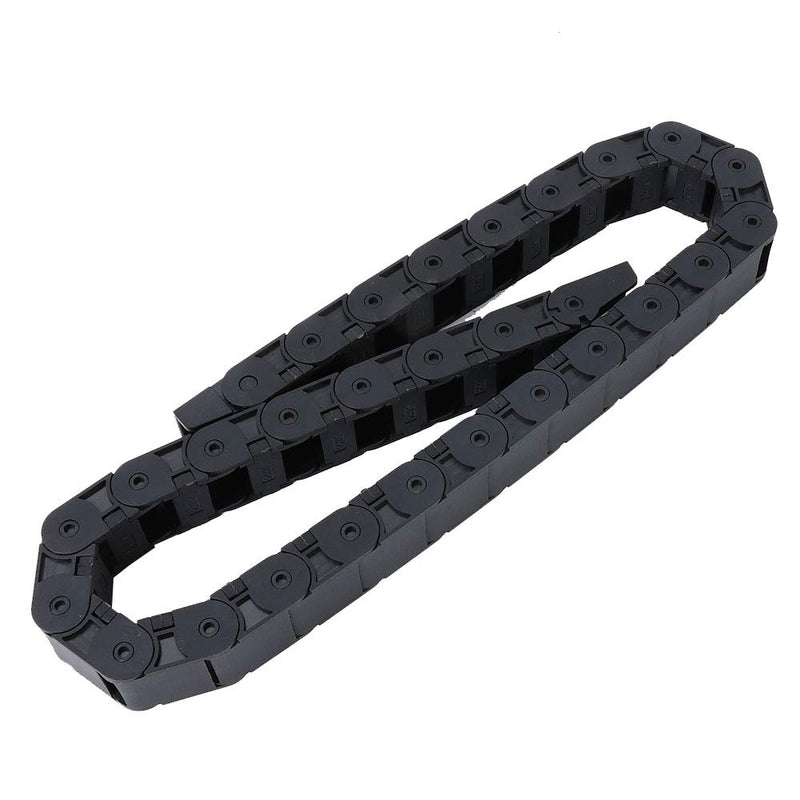 [Australia - AusPower] - R38 18x25mm Black Nylon Cable Drag Chain Wire Carrier Drag Chain Bridge Type Open Cable 1M Length 3D Printer for CNC Machine,Energy Chain 